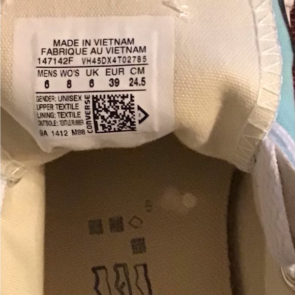 Tiffany Blue Converse Sneakers - Picture 3 of 4